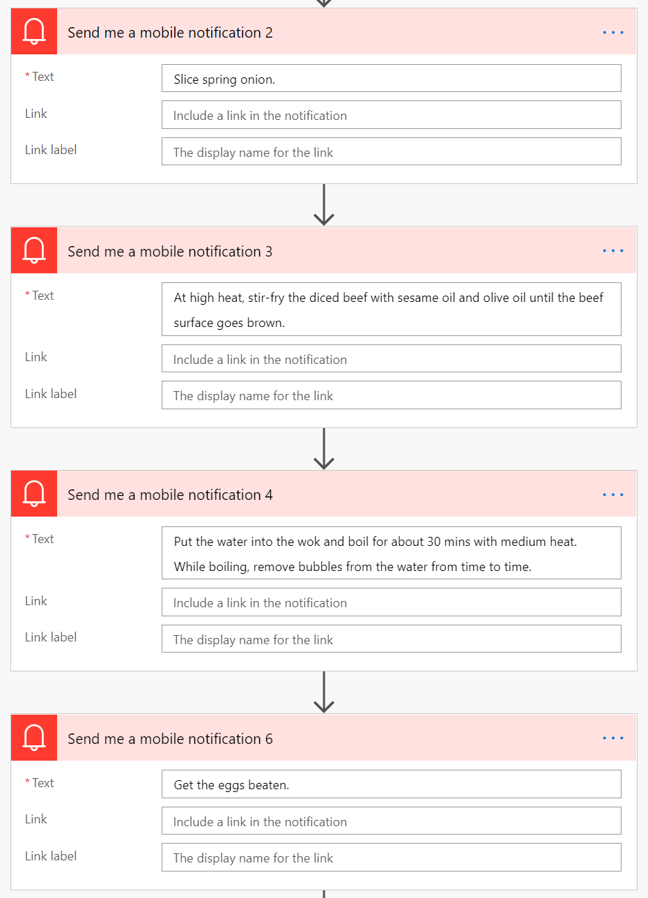 Microsoft Flow second notifications